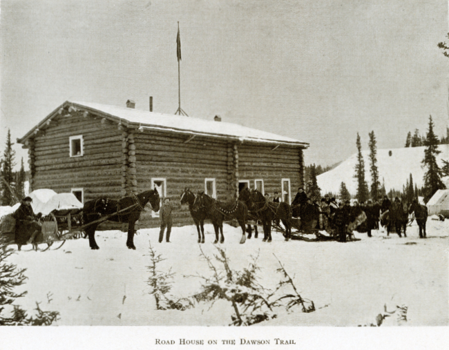 A Yukon Souvenir, 1904 - Road House on the Dawson Trail
