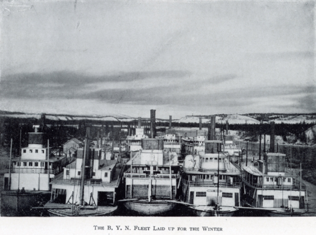 A Yukon Souvenir, 1904 - The B. Y. N. Fleet Laid Up for the Winte