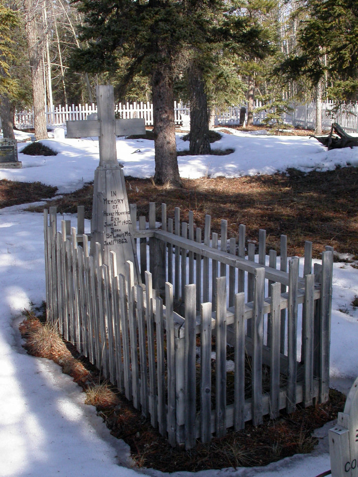 Headboard for Henry Henning, Atlin Pioneer Cemetery, BC