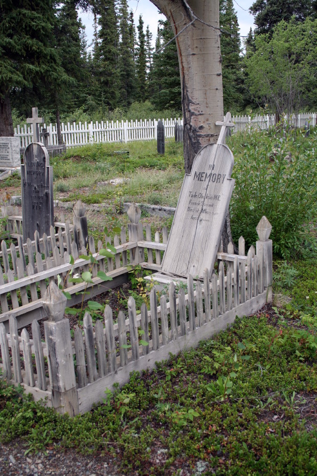 Headboard for Tade Obalski, M.E., Atlin Pioneer Cemetery, BC