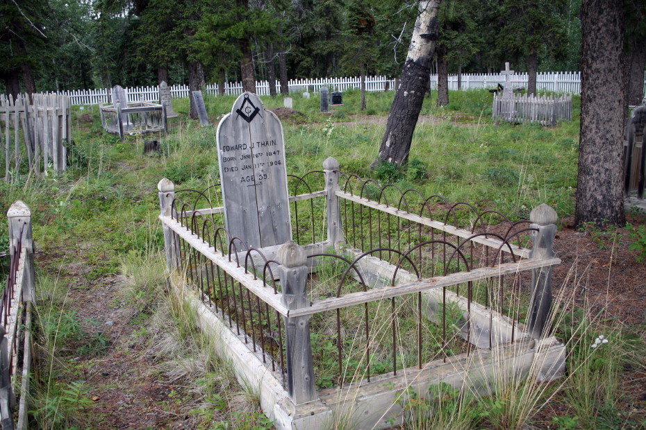 Grave of Edward J. Thain, Atlin Pioneer Cemetery, BC