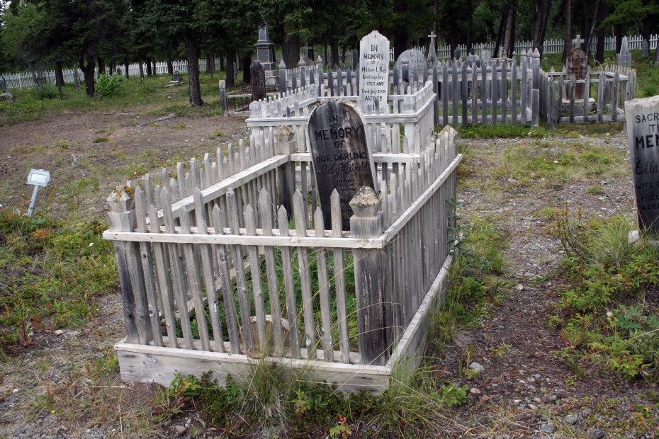 Headboard for Baby Whitfield, Atlin Pioneer Cemetery, BC
