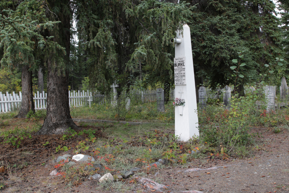 Headboard for E. J. 'Paddy' Burke and Grace Burke, Atlin Pioneer Cemetery, BC