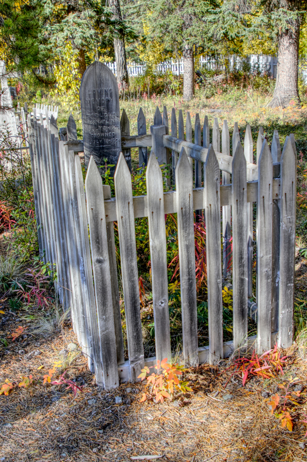 Headboard for Bertie L. Davies, Atlin Pioneer Cemetery, BC