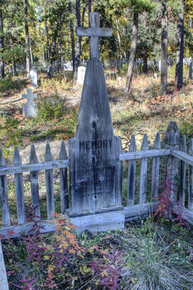 Grave of Milo Fiodorovich in the Atlin Pioneer Cemetery, BC