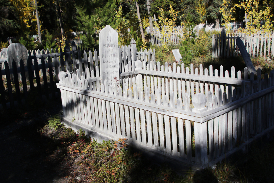 Grave of William L. Hogg in the Atlin Pioneer Cemetery, BC