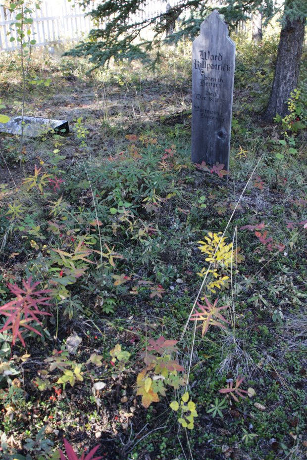 Grave of Ward Kilpatrick in the Atlin Pioneer Cemetery, BC