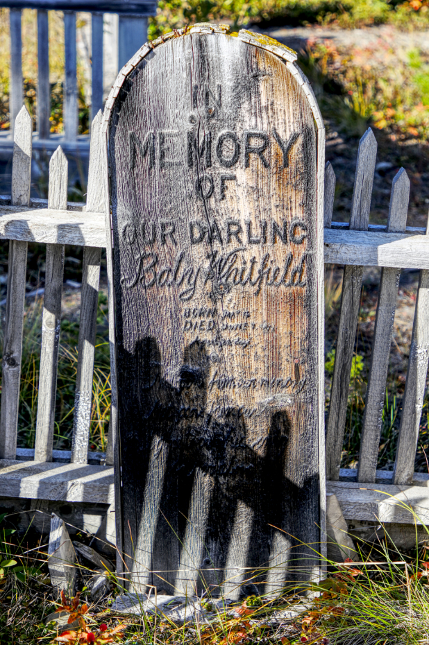Grave of ... in the Atlin Pioneer Cemetery, BC