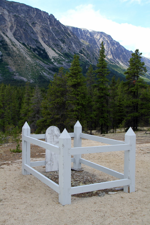 Grave for Emlie Brown in the Cemetery at Bennett, BC