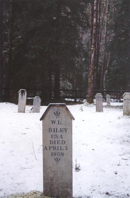 Headboard of W.L. Riley - Dyea Alaska - January 2001