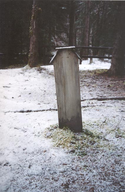 Headboard of an unknown Klondike stampeder - Dyea Alaska - January 2001