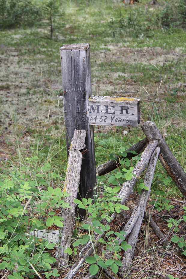 Grave of Henry Bulmer (1846-1898) at Fort Selkirk, Yukon