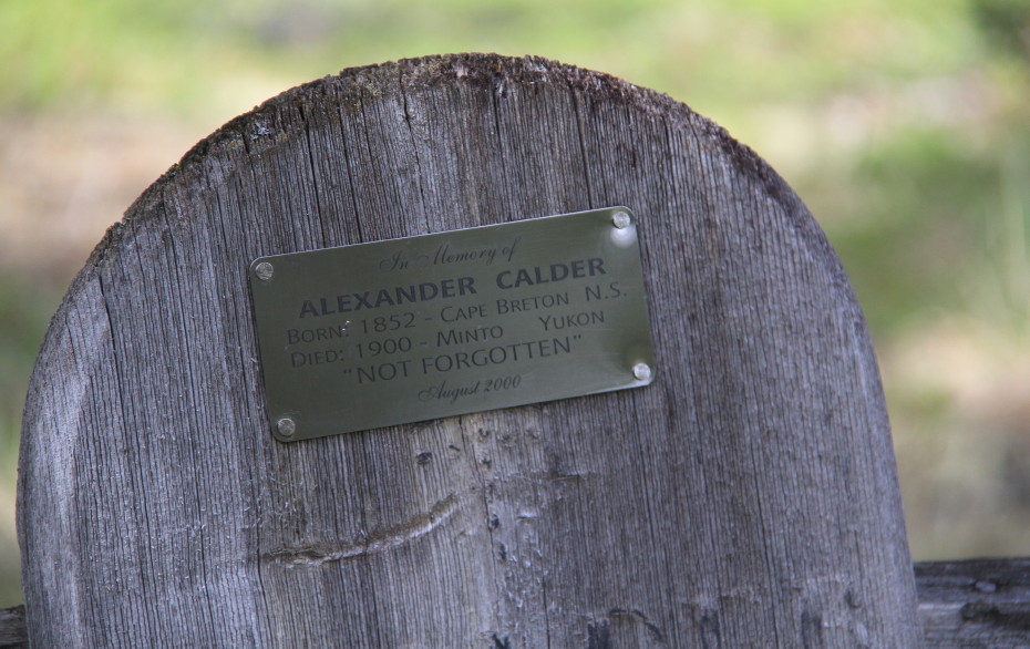 Grave of Alexander Calder at Fort Selkirk, Yukon