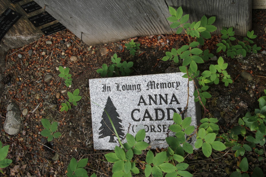 Grave of Anna Caddy (Horsfall) at Fort Selkirk, Yukon