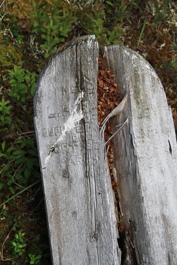 A grave for an unknown person at Fort Selkirk, Yukon