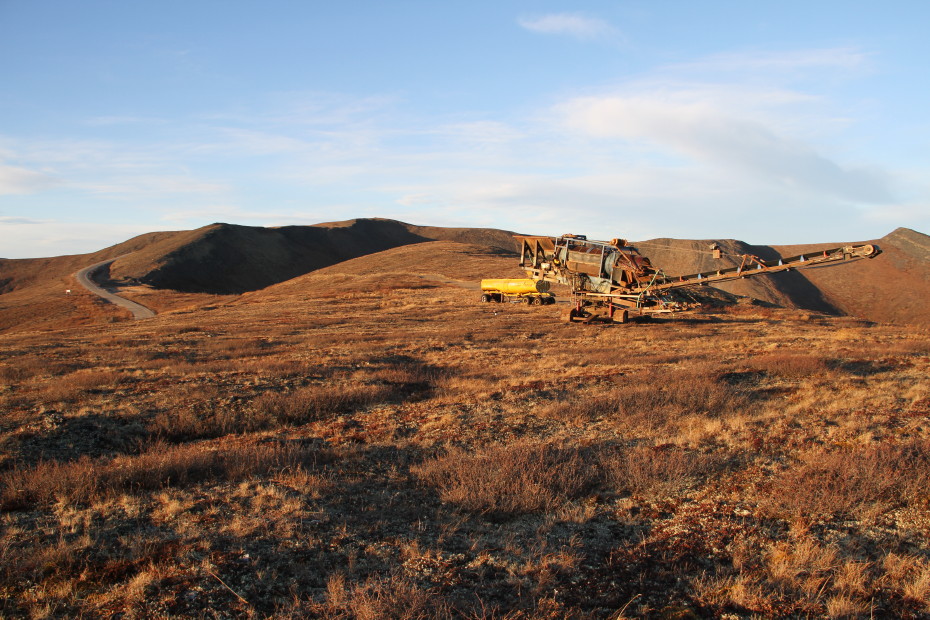A large portable gold sluice seen in the Yukon