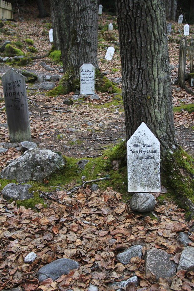 Grave of Ella Wilson in the Gold Rush Cemetery at Skagway, Alaska