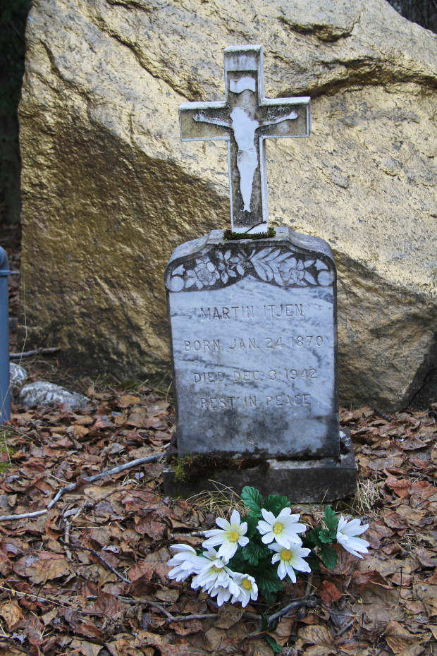 The grave of Martin Itjen in the Gold Rush Cemetery at Skagway, Alaska