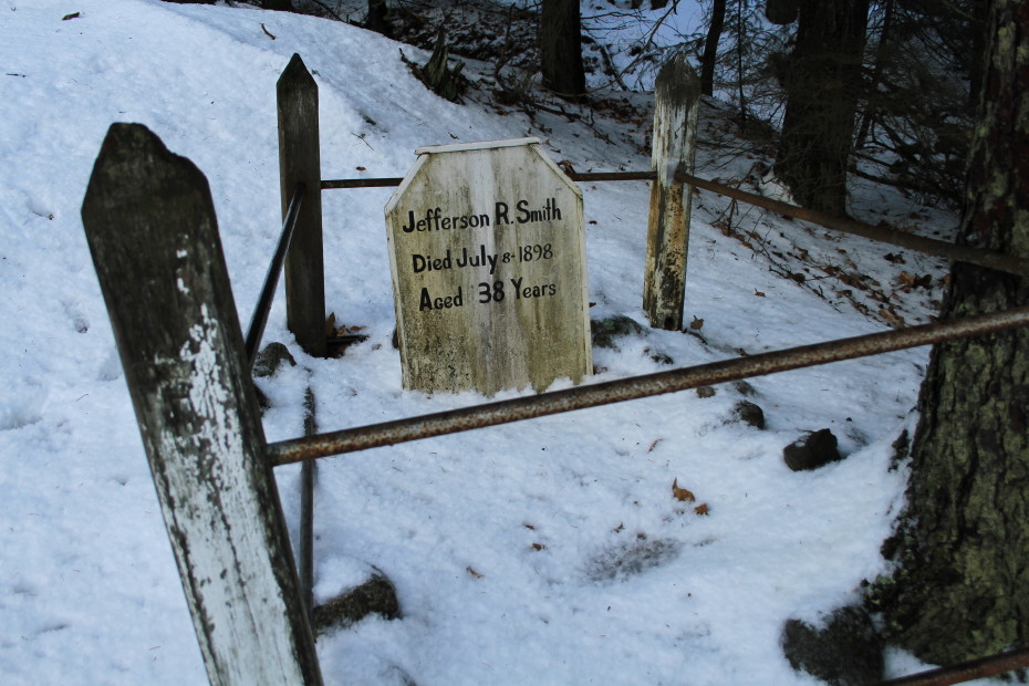 The grave of Jefferson Randolph 'Soapy' Smith in the Gold Rush Cemetery at Skagway, Alaska