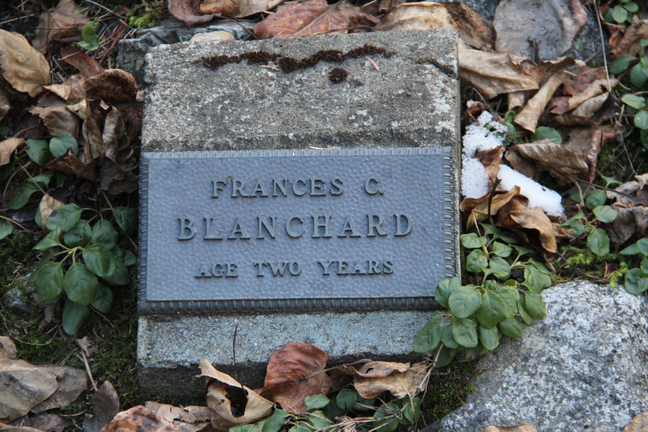 Grave of Francis Blanchard in the Gold Rush Cemetery at Skagway, Alaska