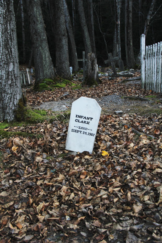 Grave of Infant Clark in the Gold Rush Cemetery at Skagway, Alaska