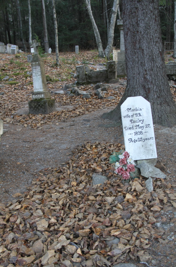 Grave of Matilda Dauley in the Gold Rush Cemetery at Skagway, Alaska