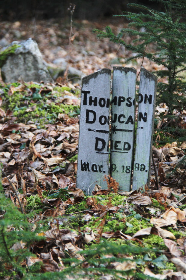 Grave of Thompson Doucan in the Gold Rush Cemetery at Skagway, Alaska