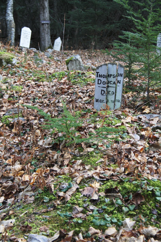 Grave of Thompson Doucan in the Gold Rush Cemetery at Skagway, Alaska