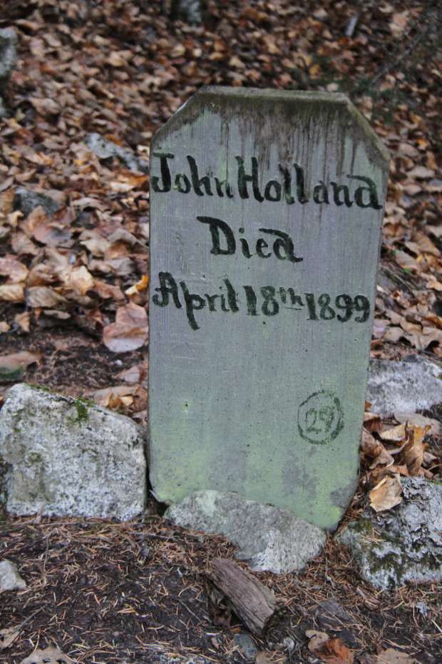 Grave of John Holland in the Gold Rush Cemetery at Skagway, Alaska