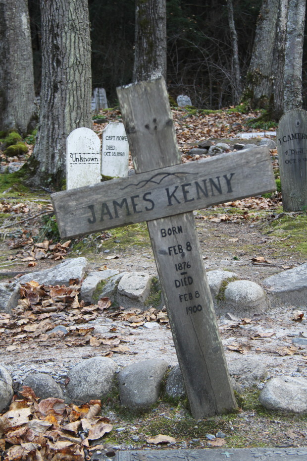 Grave of James Kenny in the Gold Rush Cemetery at Skagway, Alaska