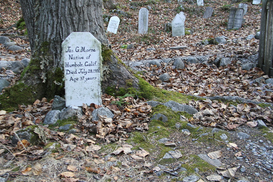 Grave of James G. Morse in the Gold Rush Cemetery at Skagway, Alaska