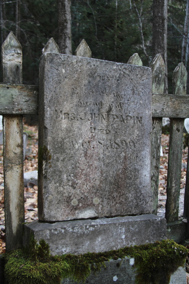 Grave of Mrs. John Papin in the Gold Rush Cemetery at Skagway, Alaska