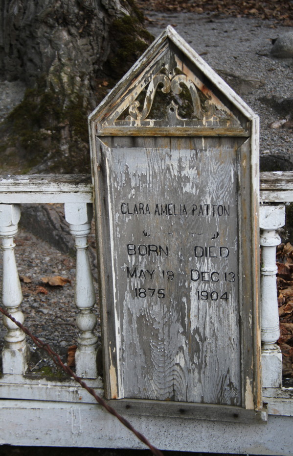 Grave of Clara Amelia Patton in the Gold Rush Cemetery at Skagway, Alaska