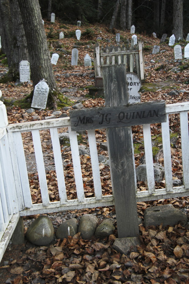 Grave of Agnes A. Quinlan in the Gold Rush Cemetery at Skagway, Alaska