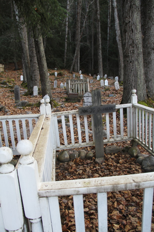Grave of Agnes A. Quinlan in the Gold Rush Cemetery at Skagway, Alaska