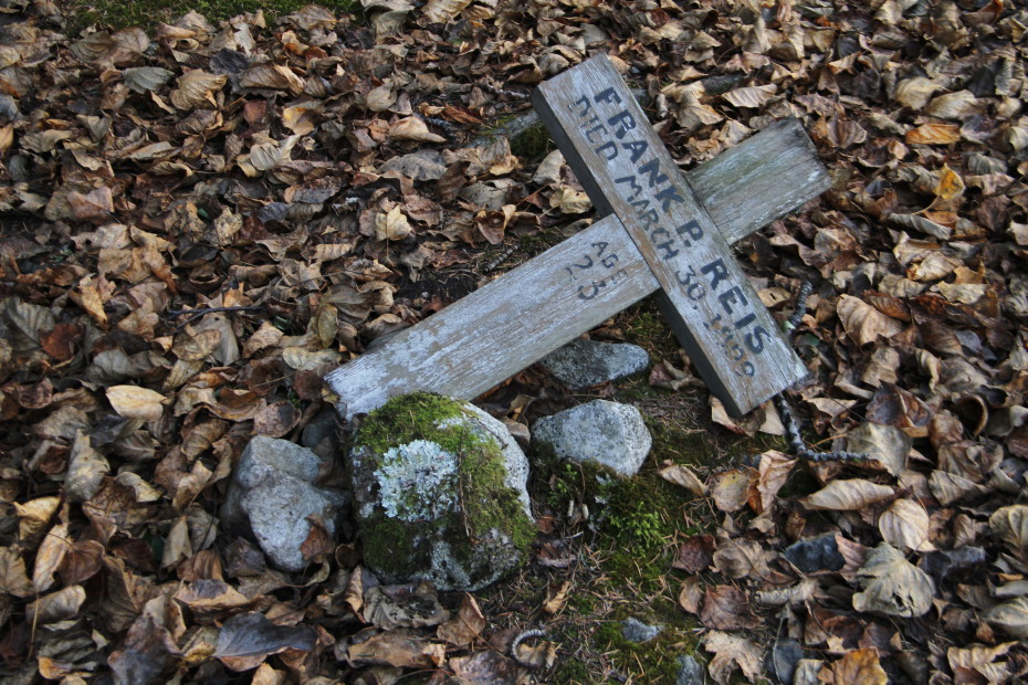 Grave of Frank P. Reis in the Gold Rush Cemetery at Skagway, Alaska