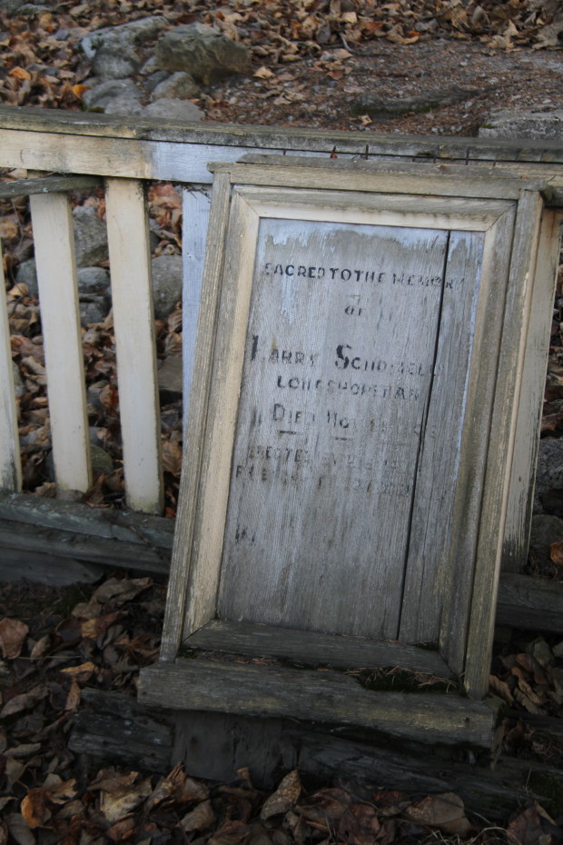 Grave of Harry Schofield in the Gold Rush Cemetery at Skagway, Alaska