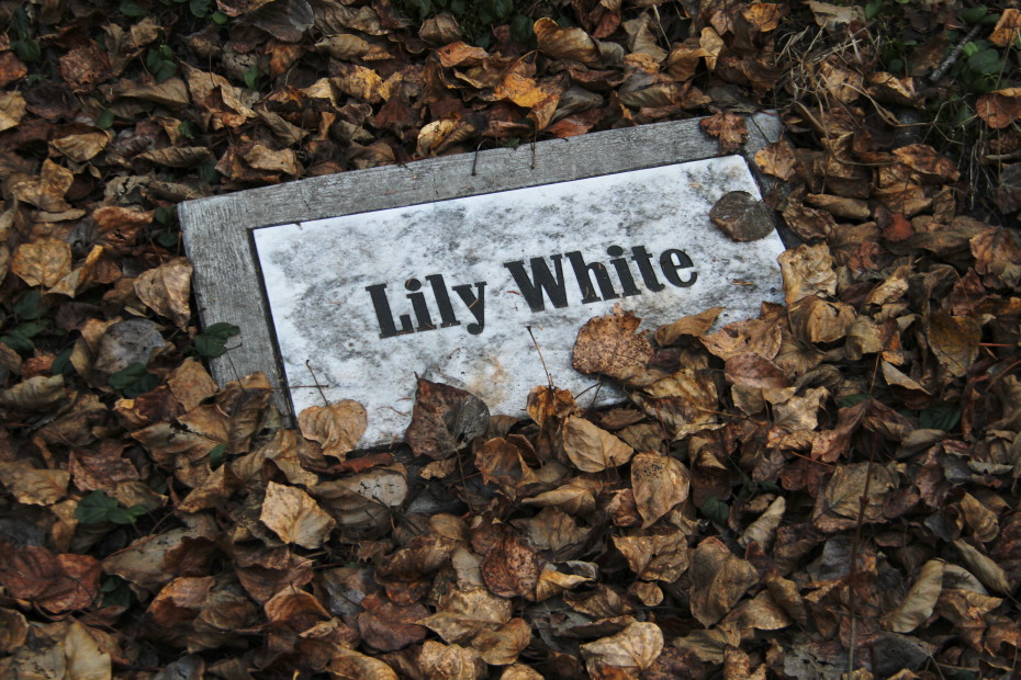 Grave of Lily White in the Gold Rush Cemetery at Skagway, Alaska