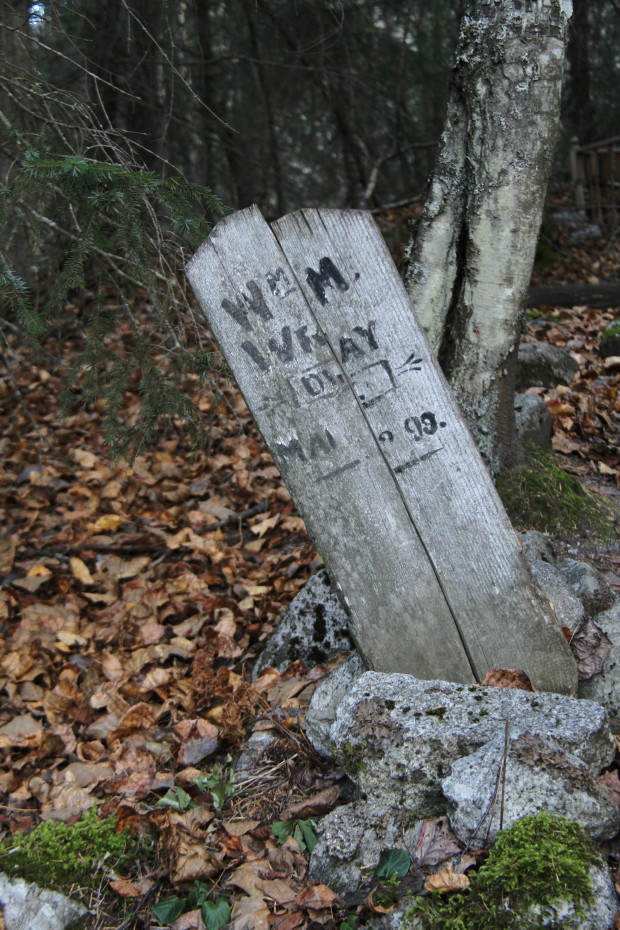 Grave of William M. Wray in the Gold Rush Cemetery at Skagway, Alaska