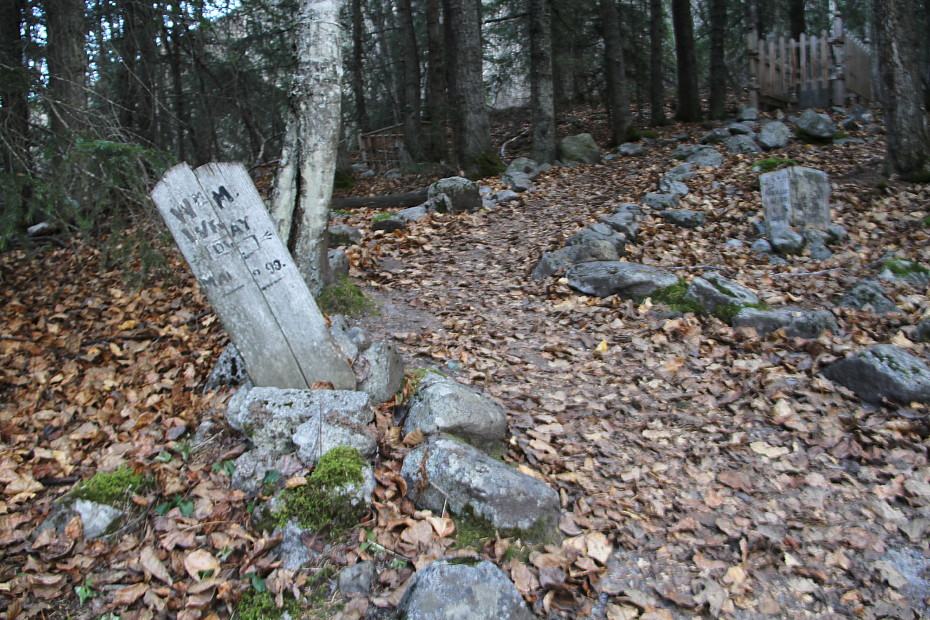 Grave of William M. Wray in the Gold Rush Cemetery at Skagway, Alaska