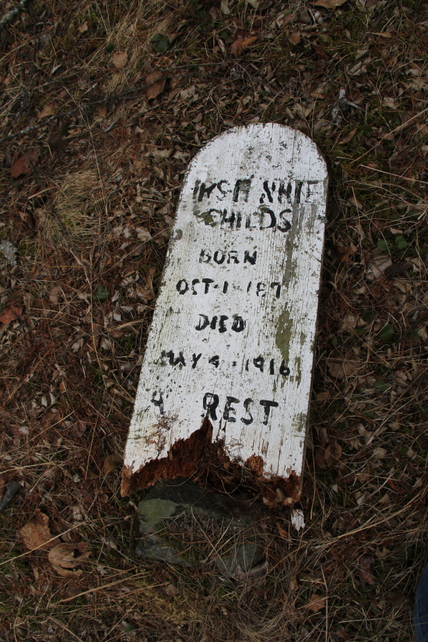 Grave of Minnie Childs in the Pioneer Cemetery at Skagway, Alaska