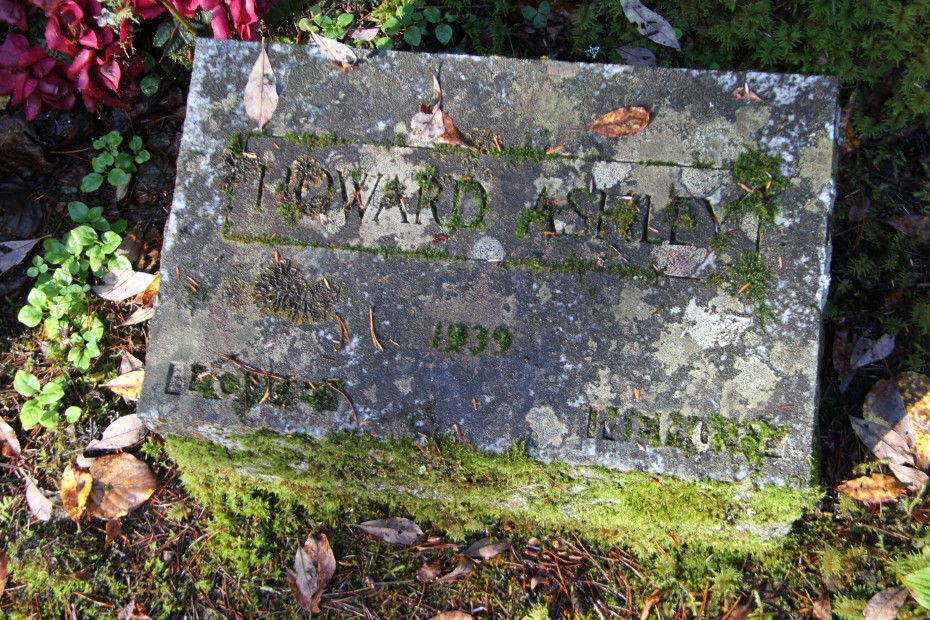 Grave of Howard Ashley in the Pioneer Cemetery at Skagway, Alaska