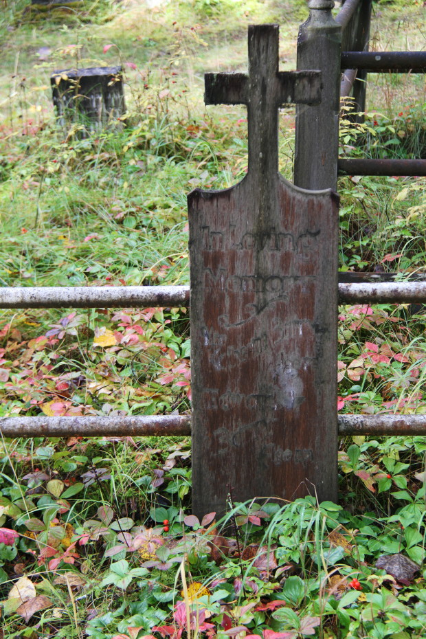 Grave of  in the Pioneer Cemetery at Skagway, Alaska