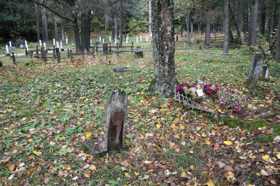 Grave of Dawn V. Blackwell in the Pioneer Cemetery at Skagway, Alaska