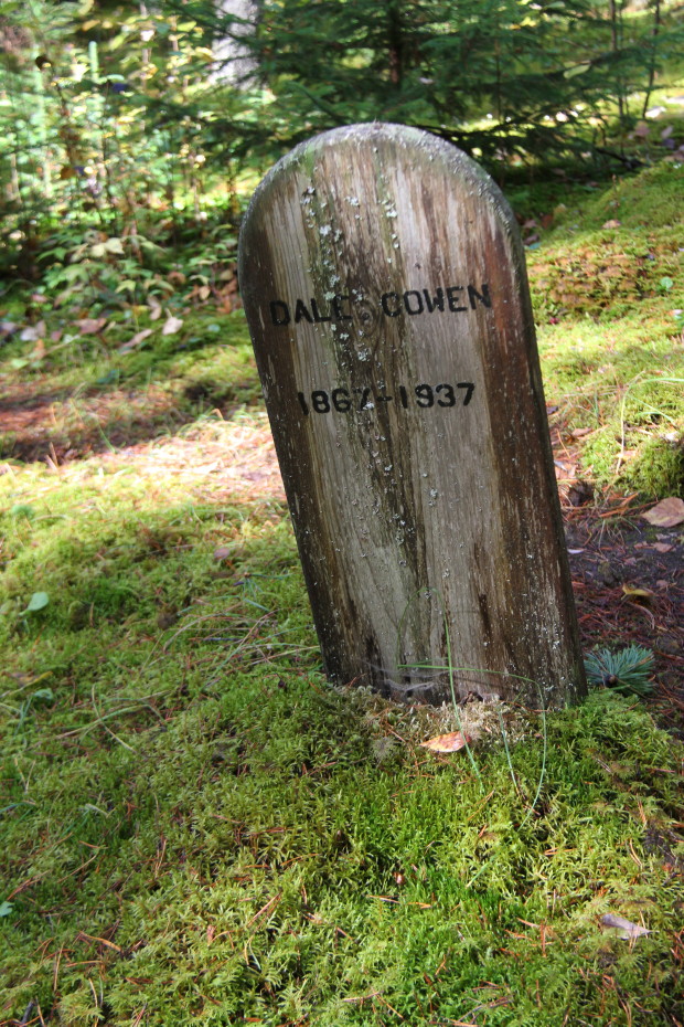 Grave of Dale Cowan in the Pioneer Cemetery at Skagway, Alaska