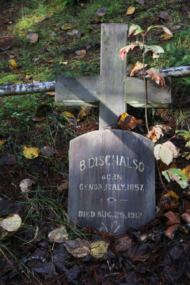Grave of B. Dischalso in the Pioneer Cemetery at Skagway, Alaska