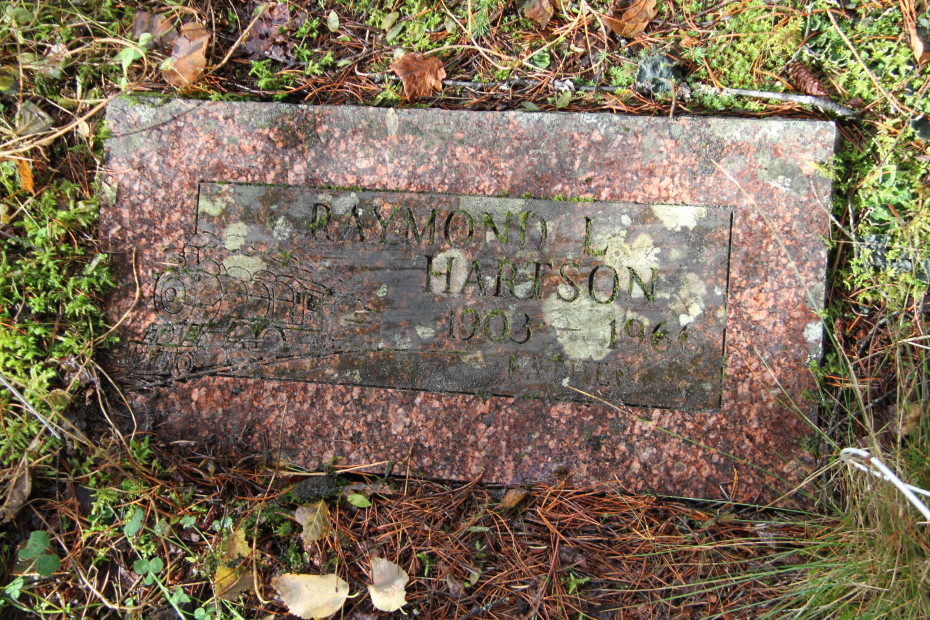 Grave of Raymond Lewis Hartson in the Pioneer Cemetery at Skagway, Alaska