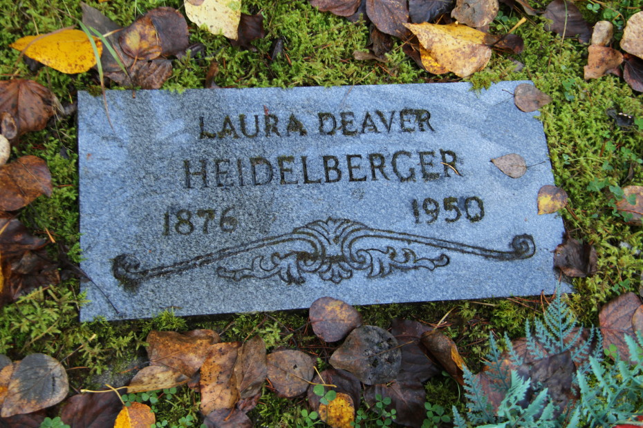 Grave of Laura Belle Deaver Heidelberger in the Pioneer Cemetery at Skagway, Alaska