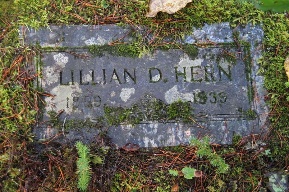 Grave of Lillian Doran Hern in the Pioneer Cemetery at Skagway, Alaska
