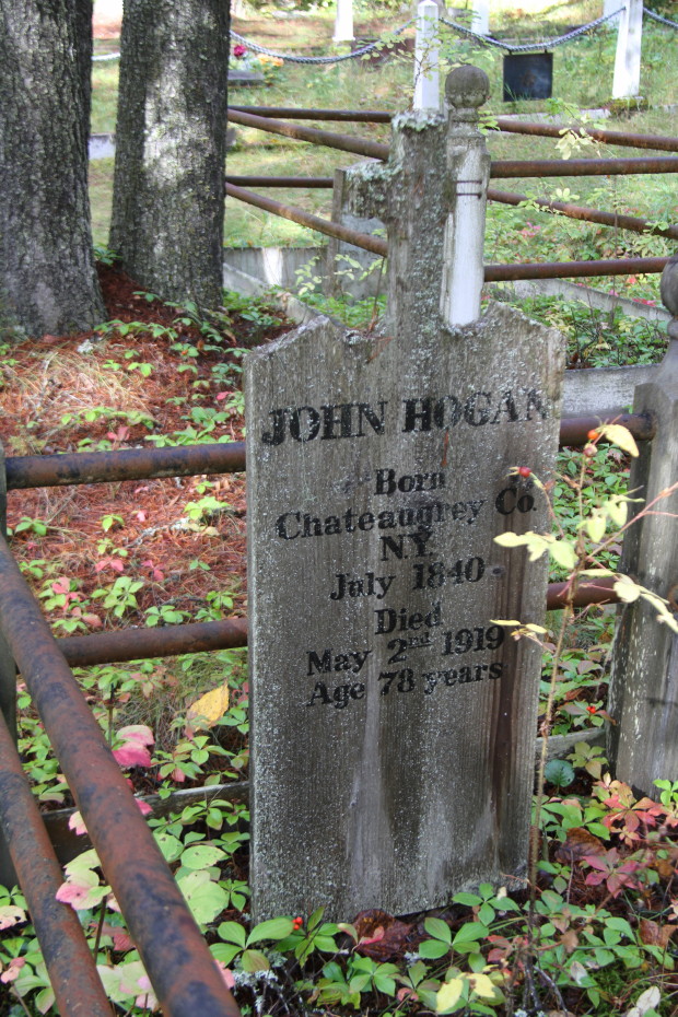 Grave of John Robert Hogan in the Pioneer Cemetery at Skagway, Alaska
